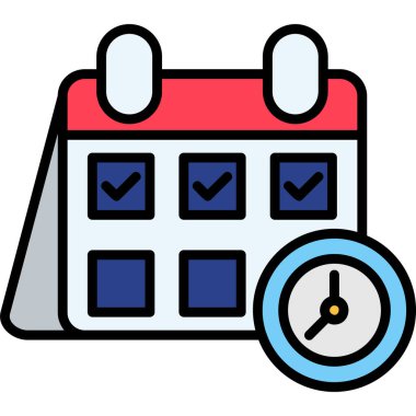 Takvim simgesi, vektör illüstrasyon tasarımı