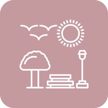 Bir ağaç simgesinin vektör illüstrasyonu