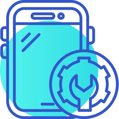 Cep telefonu simgesi, vektör illüstrasyonu