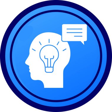 fikir simgesi, vektör illüstrasyonu basit tasarım