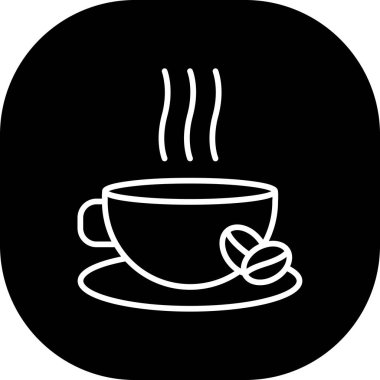 kahve simgesi, vektör illüstrasyonu