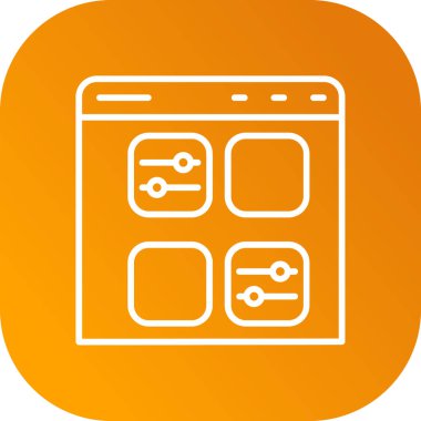 Tarayıcı. Web simgesi basit illüstrasyon