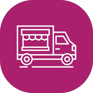 Kamyon. Web simgesi basit tasarım