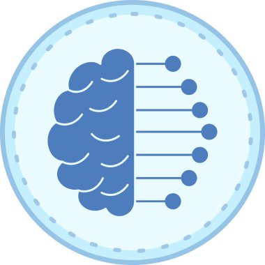 Beyin. Web simgesi basit illüstrasyon