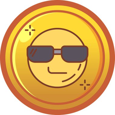 Güneş gözlüğü simgesi, basit vektör biçimi