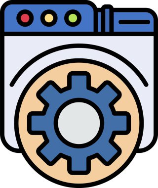 Dişliler. Web simgesi basit tasarım