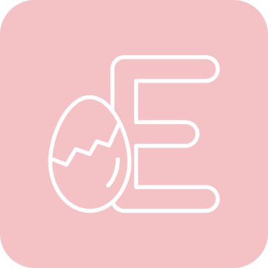 Yumurta simgesi vektör illüstrasyonu