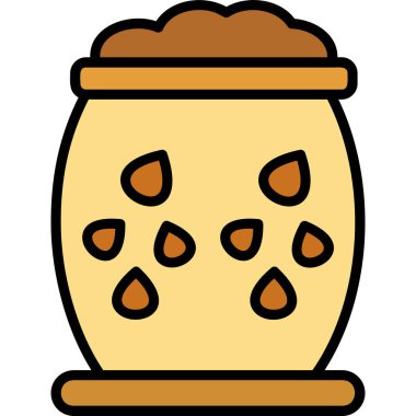 Ekmek fırını ana hatlarıyla doldurulmuş fırın simgesi