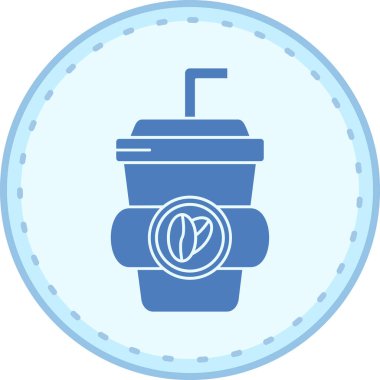 Kahve. Web simgesi basit illüstrasyon