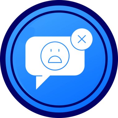 Üzücü mesaj dairesel simgesi