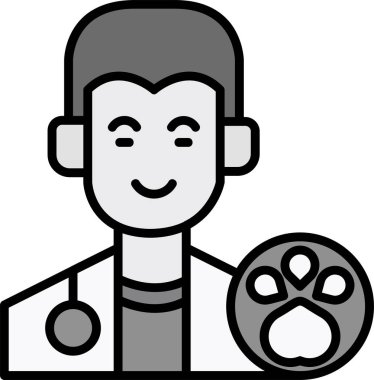 Doktor doktor simgesi, vektör illüstrasyonu