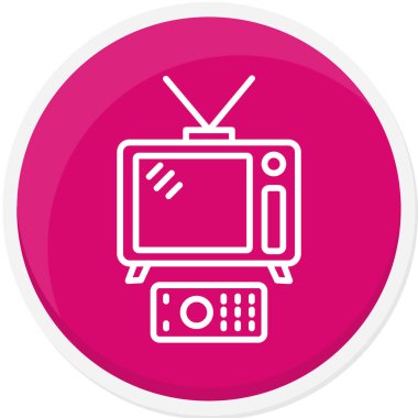 televizyon vektörü web simgesi