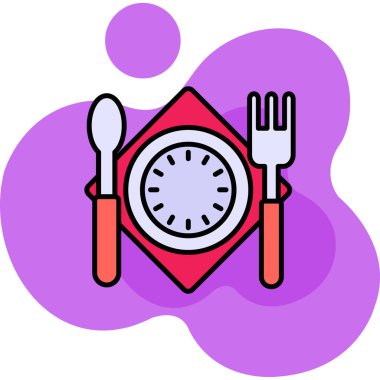 yemek yemek ikonu vektör illüstrasyonu