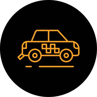 araba simgesi vektör illüstrasyonu