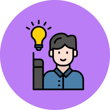 Ampul. Web simgesi basit illüstrasyon