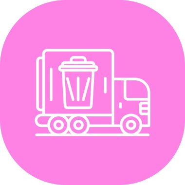 Çöp simgesinin vektör illüstrasyonu