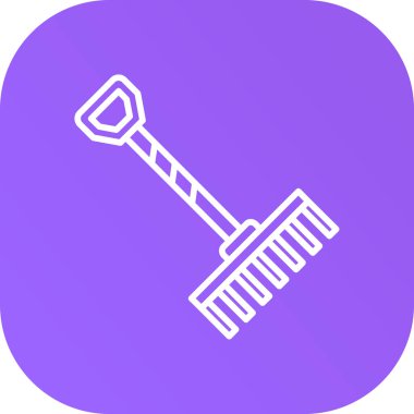 güzel bahçe tırmığı vektör simgesi