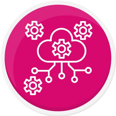 bulut hesaplama vektörü simgesi