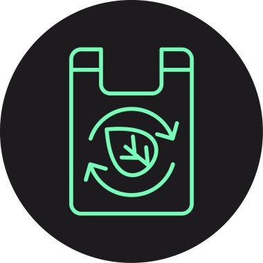 vektör eko pil simgesi