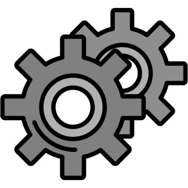 dişli simgesi vektör illüstrasyonu