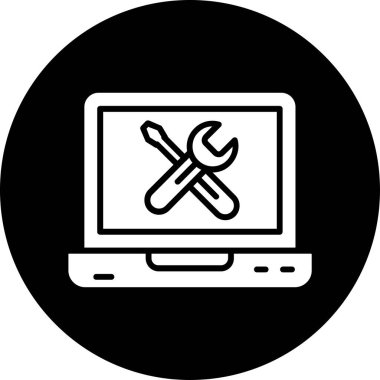 dizüstü bilgisayar simgesi vektör işareti