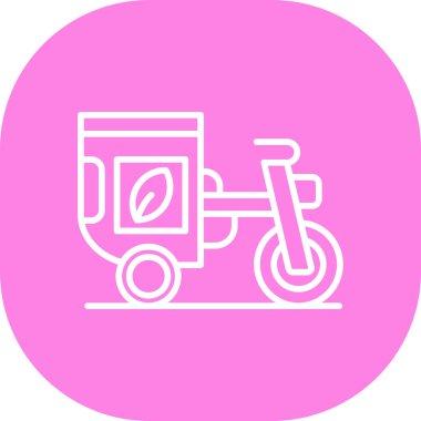 Bir bisiklet simgesinin vektör illüstrasyonu