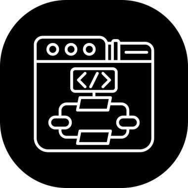 kod simgesi vektör illüstrasyonu