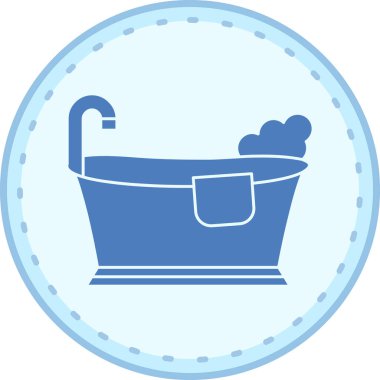 banyo vektörü simgesi modern basit tasarım illüstrasyonu