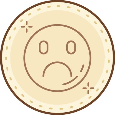 Çikolatalı kurabiye. Web simgesi basit illüstrasyon