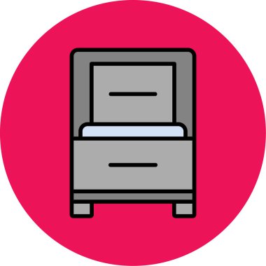 Mobilya simgesinin vektör illüstrasyonu