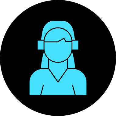 Modern kadın simgesinin vektör illüstrasyonu