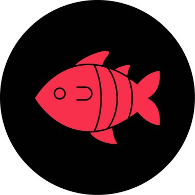 Balık simgesi. Balık basit illüstrasyon vektör web simgesi