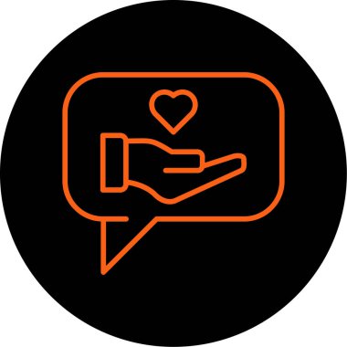 Bir kalp simgesinin vektör illüstrasyonu