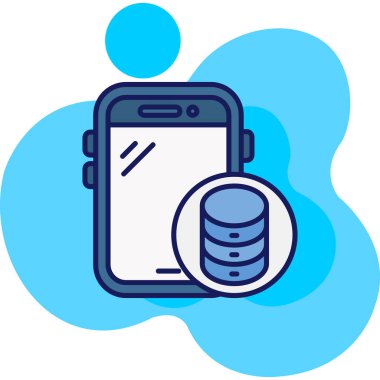 veritabanı. Web simgesi basit illüstrasyon