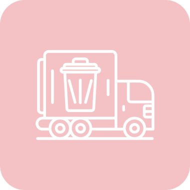 Çöp simgesi, vektör illüstrasyonu basit tasarım