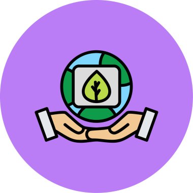 Ekoloji simgesinin vektör illüstrasyonu