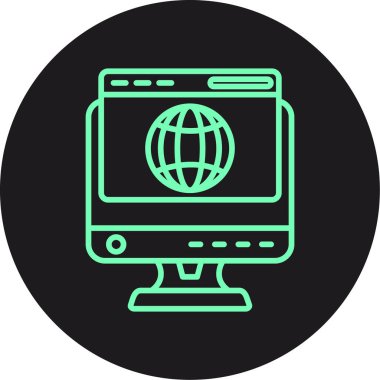 vektör lcd izleyici ico