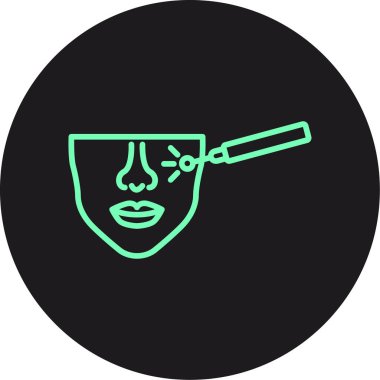 Maskeli bir kadının vektör çizimi