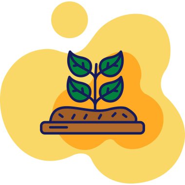 Bitki. Web simgesi basit illüstrasyon