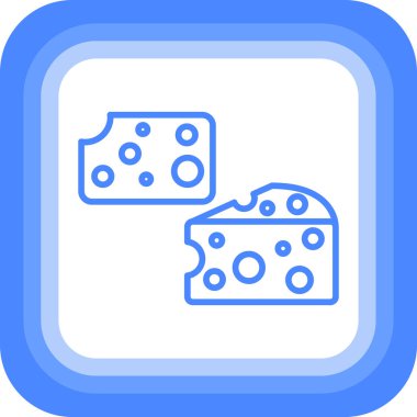 Peynir simgesi, vektör illüstrasyonu