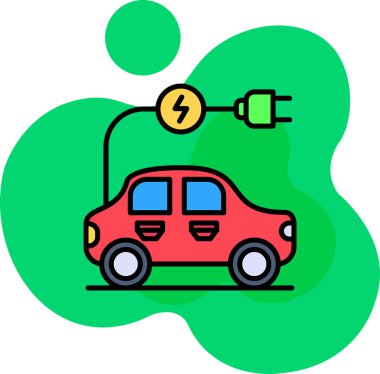 Elektrikli araba simgesini ana hatlarıyla yükle