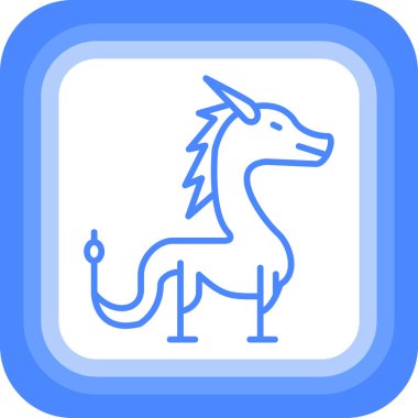 Ejder simgesi vektör illüstrasyonu