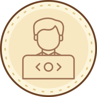 Bir insan simgesinin vektör illüstrasyonu