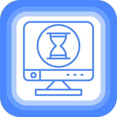 Kum saati. Basit tasarım, simge, vektör, illüstrasyon