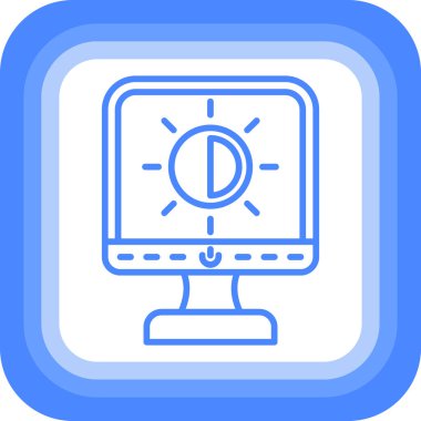 Bir bilgisayar simgesinin vektör illüstrasyonu