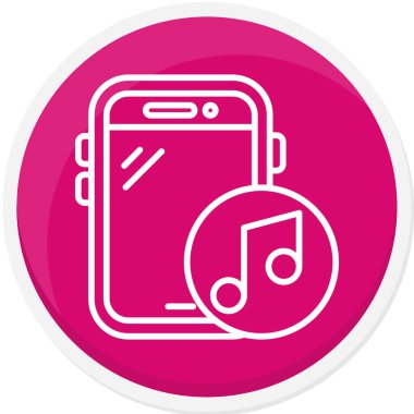 Müzik. Web simgesi basit illüstrasyon