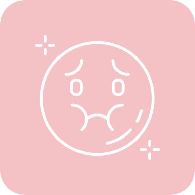 Bir yüz simgesinin vektör illüstrasyonu