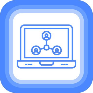 ağ paylaşım simgesi, vektör illüstrasyonu