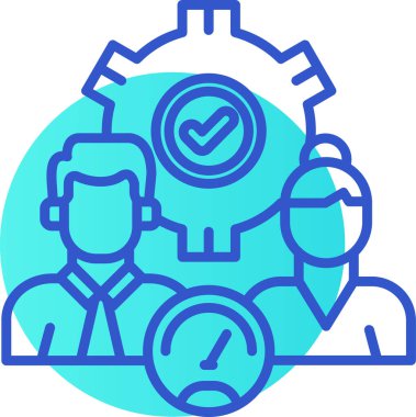 Müşteri hizmeti simgesi, vektör illüstrasyonu