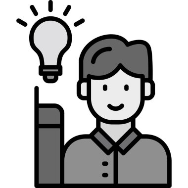 özet biçiminde ampul yaratıcılığı simgesi